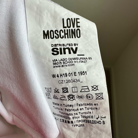 Love Moschino White Short Sleeve Tee - Picture 5 of 6